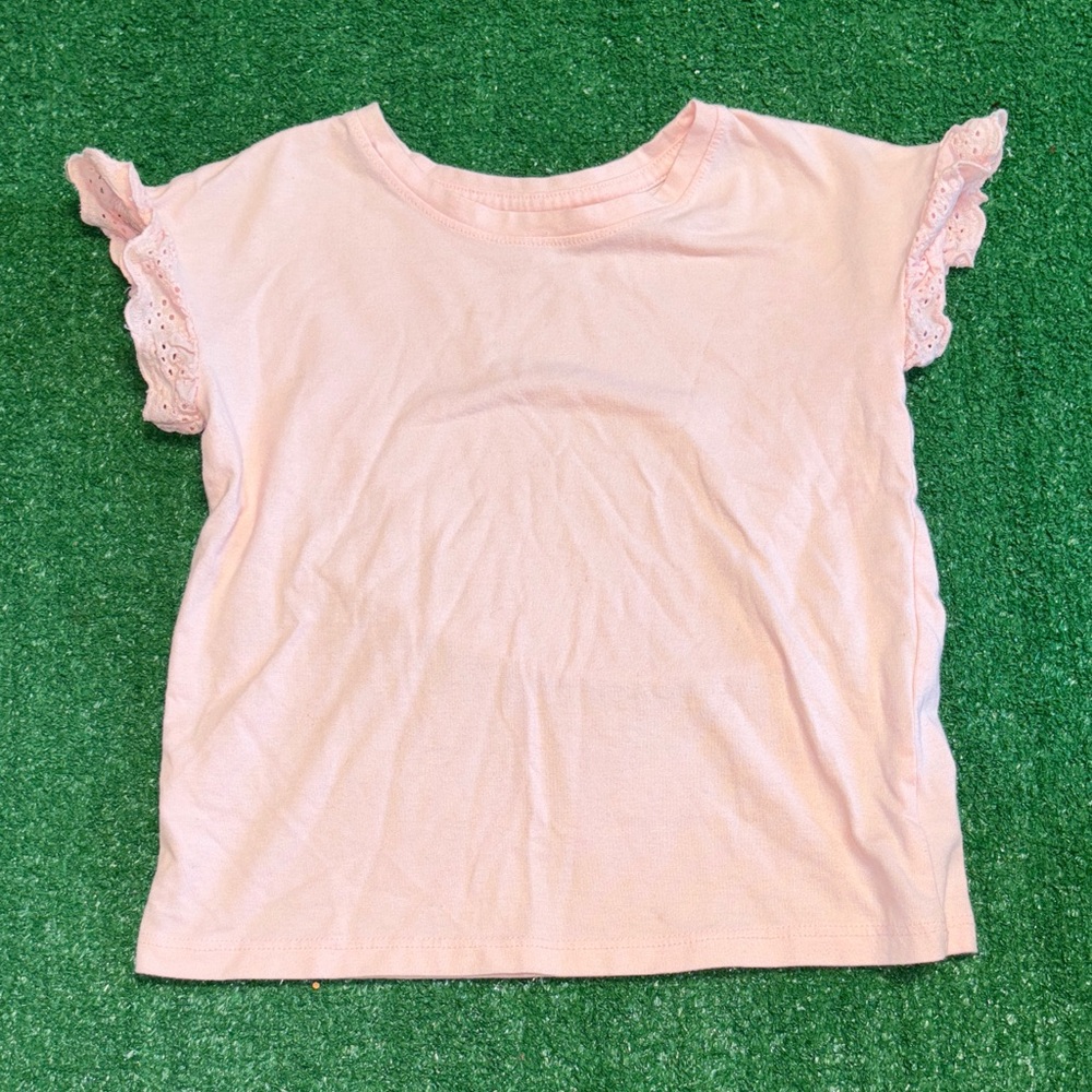 Pink Ruffle Sleeve Kids Top